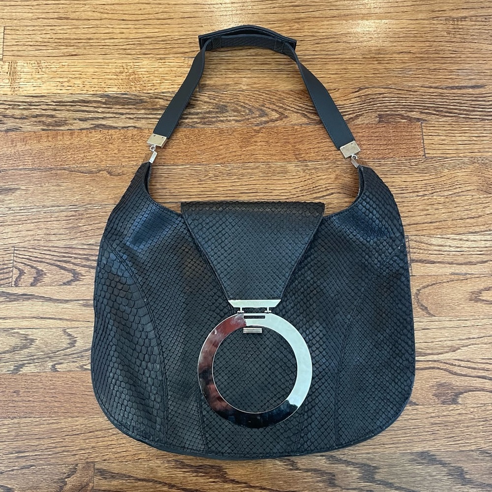 Devi Kroell Black Python Hobo Bag - image 1